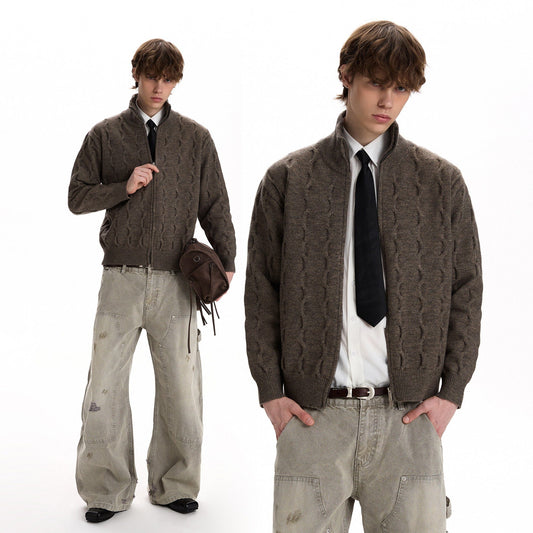 RT No. 58018 KNITWEAR TWIST COLLAR SWEATER