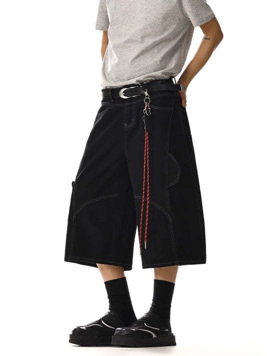 RT No. 18229 RECONSTRUCTED DENIM CARGO SHORTS