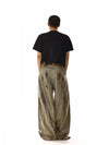 RT No. 18126 GRAFFITI LIGHT BROWN STRAIGHT PANTS