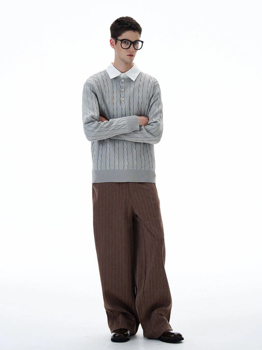 RT No. 20021 STRIPED STRAIGHT PANTS