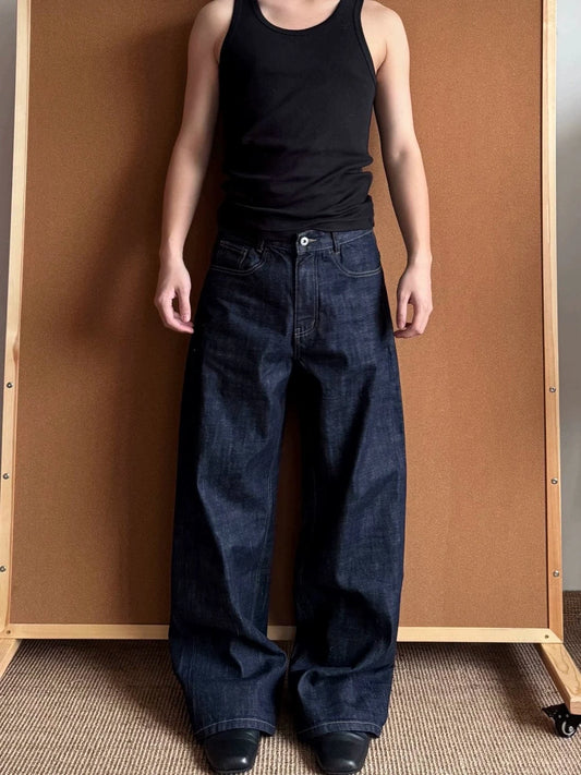 RT No. 18019 DARK BLUE STRAIGHT DENIM JEANS