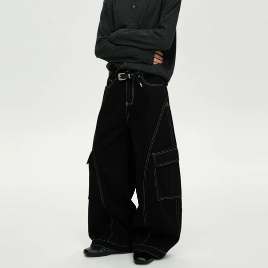 RT No. 40830 YORU STITCHED CARGO BAGGY PANTS