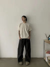 RT No. 18858 RECONSTRUCTED MACHETE STRAIGHT PANTS