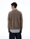 RT No. 20028 KNIT COFFEE PLAID CREWNECK SWEATER