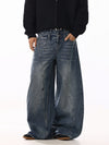 RT No. 58043 RECONSTRUCTED SCIMITAR WIDE DENIM JEANS