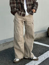 RT No. 29065 KHAKI CARGO STRAIGHT PANTS