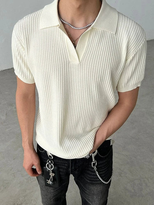 RT No. 50132 KNITWEAR V-NECK SHORT SLEEVE