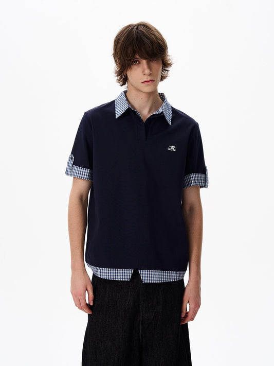 RT No. 18187 TWO PIECE COLLAR SHORT SLEEVE SHIRT