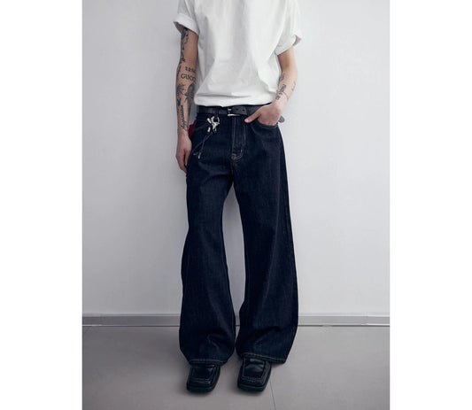 RT No. 18883 DARK BLUE DENIM STRAIGHT JEANS