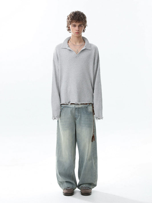 RT No. 50210 KNITWEAR COLLAR SWEATER