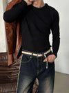 RT No. 13034 BLACK SLIM KNIT LONGSLEEVE