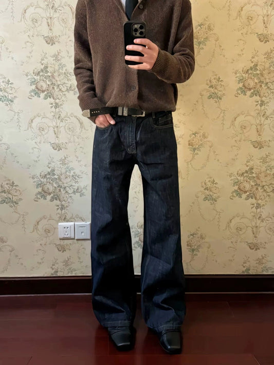 RT No. 18019 DARK BLUE STRAIGHT DENIM JEANS