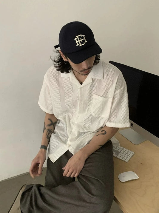RT No. 18760 KNIT V-NECK COLLAR SHORT SLEEVE SHIRT