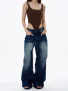 RT No. 18200 WASHED DENIM STRAIGHT JEANS