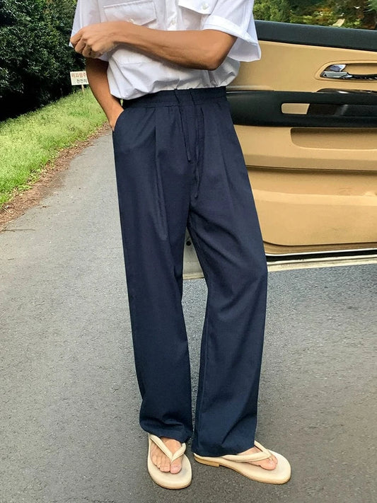 RT No. 11508 BLUE LINEN CASUAL PANTS