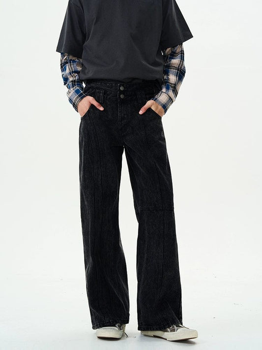 RT No. 12002 BLACK RODEO STRAIGHT JEANS