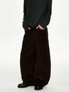 RT No. 50017 BROWN CORDUROY STRAIGHT PANTS