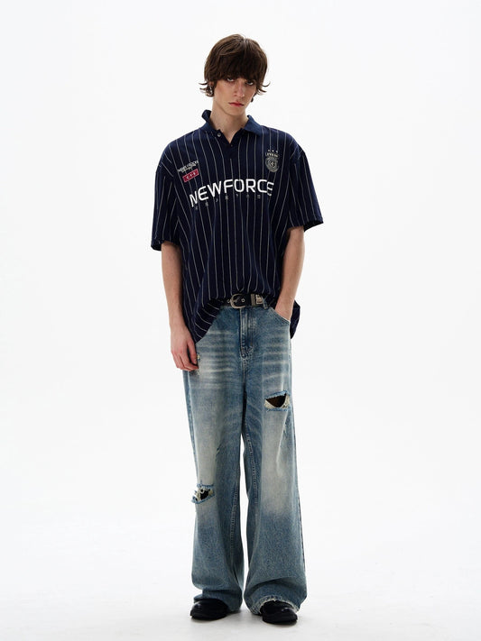 RT No. 13057 SOCCER STRIPED POLO