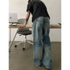 RT No. 18882 WHISKER WASHED DENIM STRAIGHT JEANS