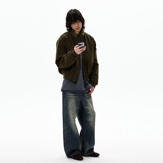 RT No. 59000 WASHED BAGGY STRAIGHT JEANS