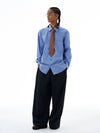 RT No. 19528 BLUE PLAID BUTTON-UP SHIRT