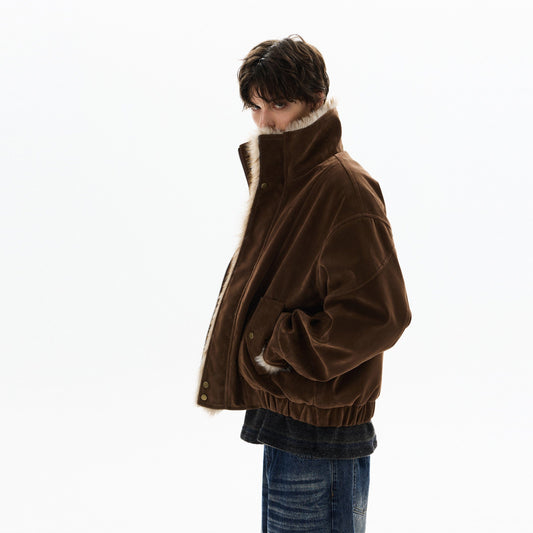 RT No. 50420 WOLF SUEDE COLLAR JACKET