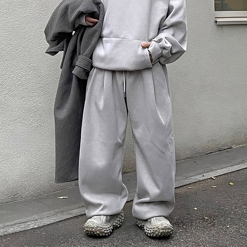 RT No. 11332 OVERSIZE PULLOVER HOODIE & PLEATED SWEATPANTS