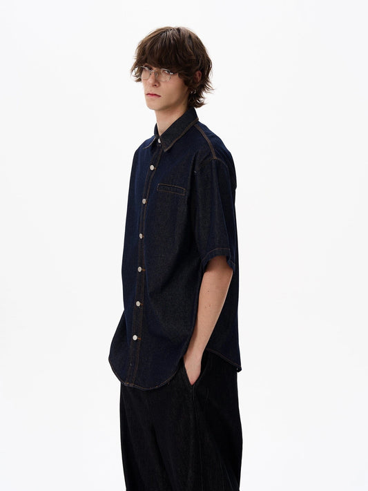 RT No. 18185 BLUE DENIM BUTTON-UP SHIRT