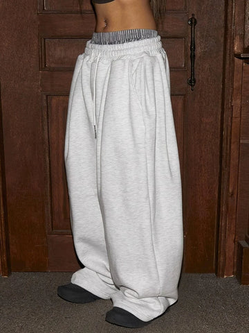 RT No. 32203 WHITE BAGGY SWEATPANTS