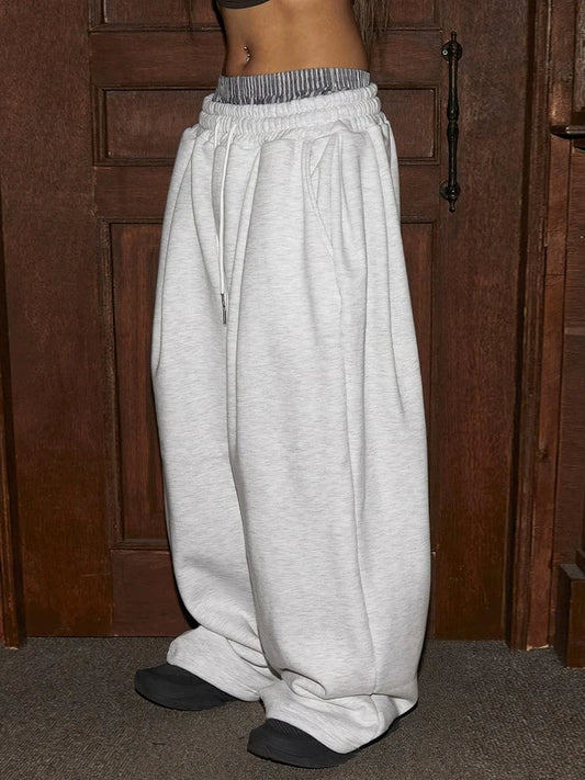 RT No. 32203 WHITE BAGGY SWEATPANTS
