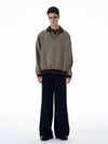 RT No. 20010 COLLAR GRID SWEATER