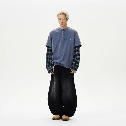 RT No. 40706 HENRY COLLAR PLAID LONGSLEEVE