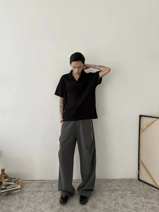 RT No. 18880 HOLLOW COLLAR BUTTON-UP SHIRT