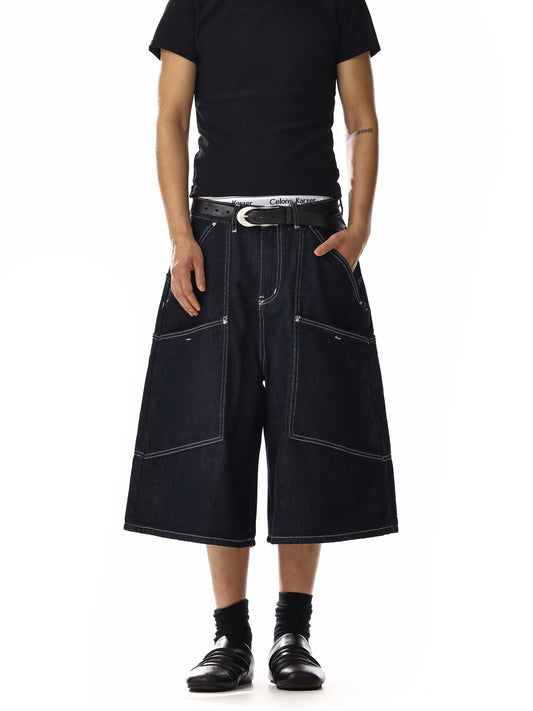 RT No. 18250 BLUE UTILITY WIDE SHORTS