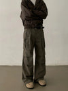 RT No. 29159 PLEATED CARGO STRAIGHT PANTS