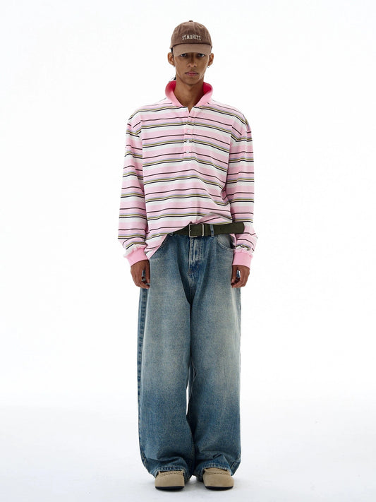 RT No. 19542 STRIPE POLO SWEATER