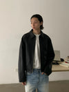 RT No. 19848 BLACK MOTORCYCLE ZIP LEATHER JK