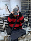 RT No. 12240 KNIT RED STRIPE HOODIE