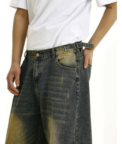 RT No. 11953 WASHED BLUE DENIM STRAIGHT JEANS