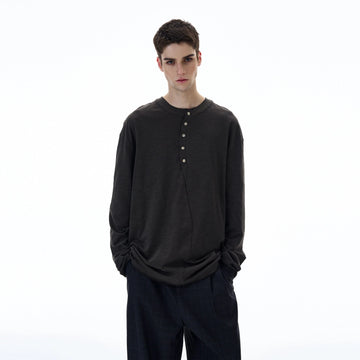 RT No. 20000 IRREGULAR HENRY COLLAR LONG SLEEVE