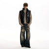RT No. 40814 DIAMOND LEATHER VEST JACKET
