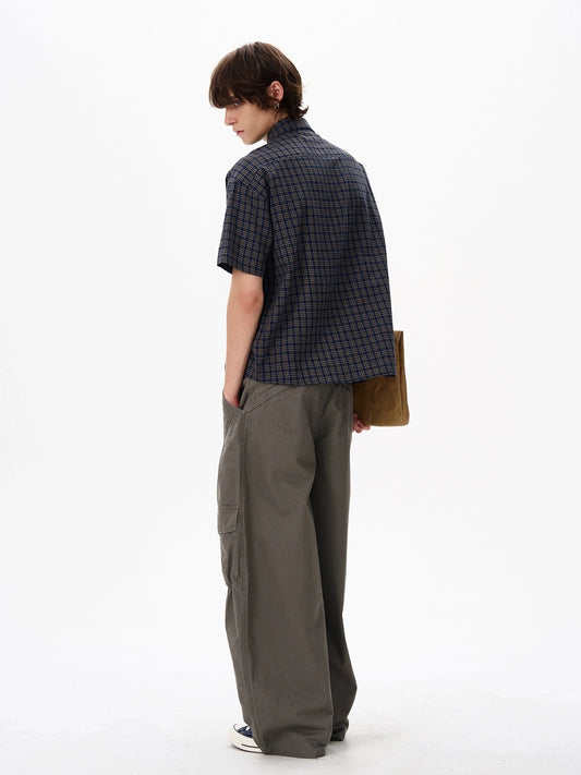 RT No. 18133 PLAID BUTTON-UP SHIRT
