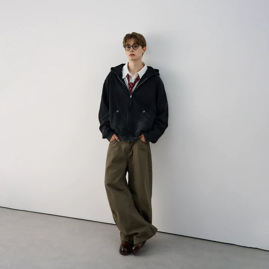 RT No. 42005 RECONSTRUCTED ZIPPER HOODIE