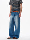 RT No. 18191 WASHED BLUE DENIM STRAIGHT JEANS