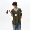 RT No. 18035 KNIT V-NECK 8 SHORTSLEEVE SWEATER