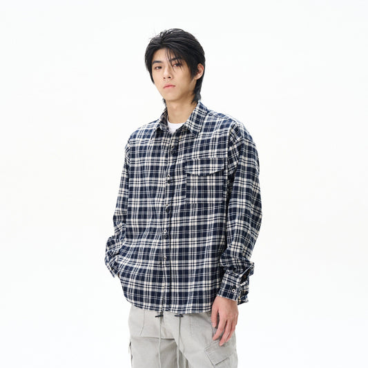 RT No. 12146 BLUE PLAID SHIRT