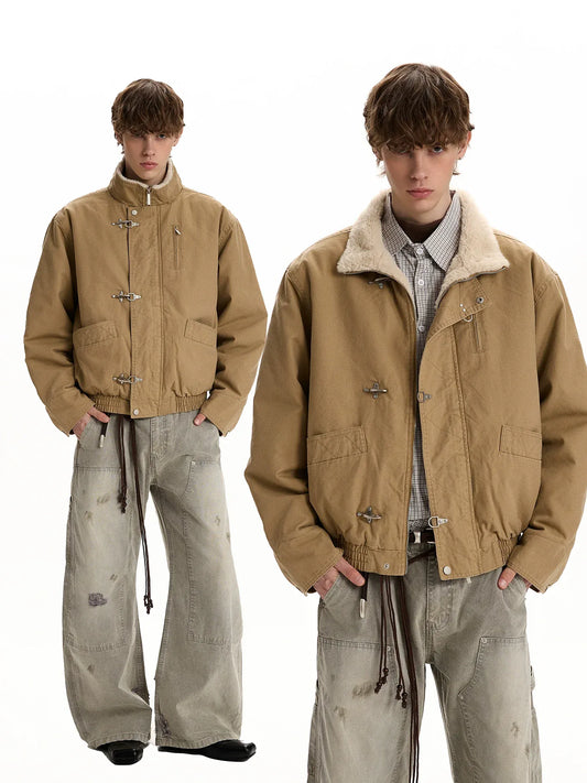 RT No. 50233 FUR COLLAR KNIGHT BUCKLE JACKET