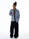 RT No. 19528 BLUE PLAID BUTTON-UP SHIRT
