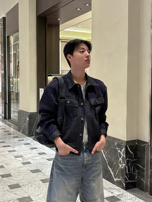 RT No. 32606 NAVY BLUE CORDUROY PATCH JK