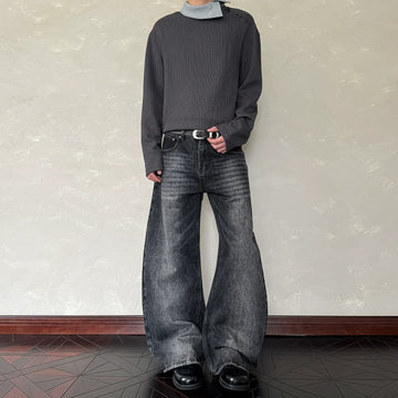 RT No. 40844 WHISKER WASH DENIM BOOTCUT JEANS